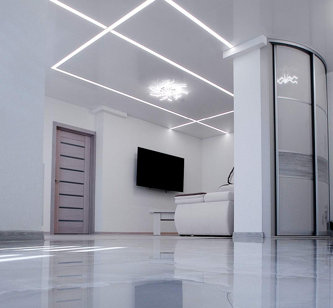 Innenausbau: Spanndecke in Titz