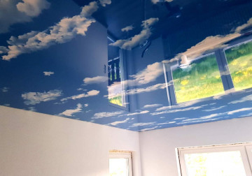 Lackspanndecke Himmel Muster