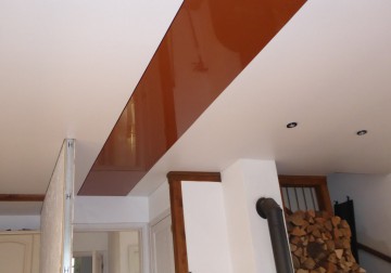 Spanndecken Wohnzimmer Farbenkobination