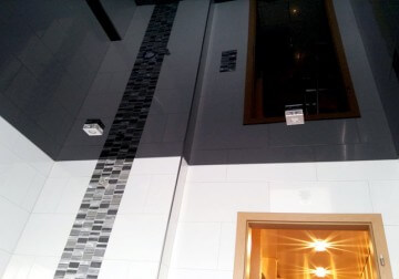 Spanndecke Spiegeleffekt Badenzimmer Schwarz