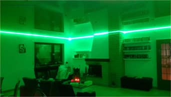 Lackspanndecke im Wohnzimmer